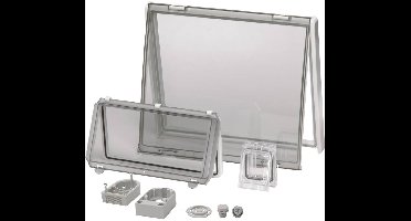 Fibox L 12 II 3730775 Zichtvenster Deksel transparant, Met scharnier (l x b) 248 mm x 128 mm Polycarbonaat Helder 1 stu