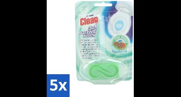 5 x At Home - Clean - Toiletblok - 3in1 Active - Pine Power - Neutraliseert & Reinigt - 1 Blok - Toiletblok - Reinigen Toilet - Neutraliseren Geuren - Fris Toilet - Dennenboom Geur