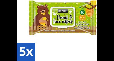 5 x Sence - Reinigingsdoekjes - Gezicht & Handen - 40 Doekjes - Reinigingsdoekjes Gezicht En Handen - Gezicht Reinigen - Handen Reinigen - Doekjes Voor Gezicht - Doekjes Voor Handen