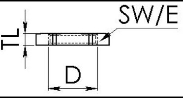 Wiska 10062144 MMU 13,5 Contramoer Slagvast PG16 Metaal Natuur 100 stuk(s)