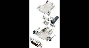 TRU COMPONENTS TCDTZF15DMPK 7709752 D-sub male connectorset 180 ° Aantal polen: 15 Soldeerkelk 1 stuk(s)