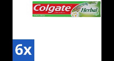 6 x Colgate - Herbal - Tandpasta - 125ml - Kruiden Tandpasta - Natuurlijke Tandpasta - Gezond Tandvlees - Tandplak Bestrijding - Frisse Adem