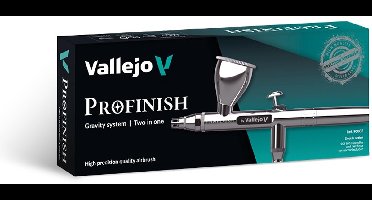Vallejo Hobbypenseel - 90002 Profinish - Hoogwaardige Precisie-Airbrush - Gravity System Two-in-One Airbrush