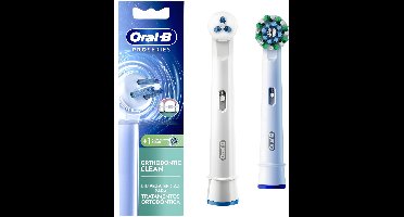 Oral-B Orthodontic Clean + Advanced Clean – opzetborstels – wit – 2 stuks – origineel – verwijdert tandsteen