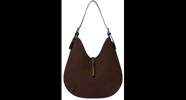 S&E Exquise Suède Schoudertas Dames – Elegant voor Herfst & Winter – Ideaal voor Werk en Reizen - Donkerbruin