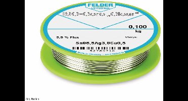Felder ISO-Core Clear SAC305 Soldeertin Spoel Sn96,5Ag3Cu0,5 0.100 kg 1 mm