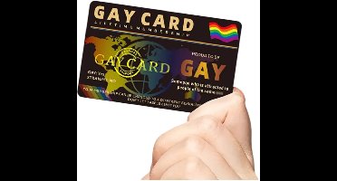 Gay Identiteitskaart – Humor Cadeau – Inclusief Regenboog Design – PVC Kaart – Lifetime Membership – Feestaccessoire