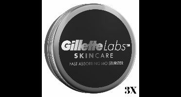 Gillette Labs - Snel Absorberende Hydraterende Crème Van Gillette - Skin Care - Ultra-lichtgewicht - 3x 100ml - Voordeelverpakking