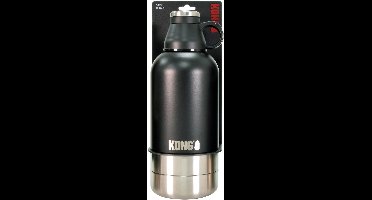 KONG Duo Day Trek drinkfles rvs zwart - 1820 ml