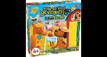 Tactic Zoek en Vind Boerderij - Bordspel - Opvouwbare schuren - 17 Speelfiguren - Vanaf 4 jaar