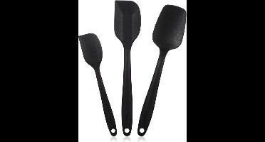 New Age Devi - Spatelset siliconen - Set Spatels van 3 - Zwart