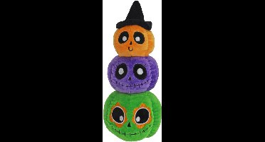 Boon Hondenspeelgoed - Halloween Pompoen Trio - Kleur: oranje/paars/groen - 28 cm