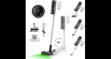 Roborock H60 Pro Draadloze Steelstofzuigers -Stofzuiger - Multifunctioneel-5-traps filtersysteem - LED-scherm - Verwijderbare batterij - 90° bocht - 140° groene verlichting