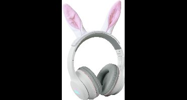 KIDYWOLF KIDYEARS Kinder Koptelefoon Konijn – 85dB, Bluetooth & Jack, Opvouwbaar, Magnetische Oortjes, 4+
