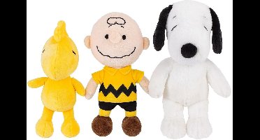 Snoopy Set van 3 Pluche Knuffels 36 cm (Snoopy, Charlie Brown, Woodstock) - Speelgoed Knuffels voor Kinderen Jongens Meisjes - Peanuts Plush Toy