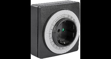 Q-Link tijdschakelaar - zwart mechanisch - dagprogramma - 16A