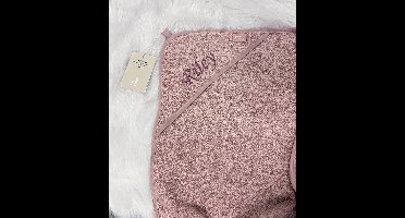 Jollein Badcape/omslagdoek wildrose met naam geborduurd - kraamcadeau met naam