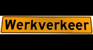 Sticker werkverkeer magneet 300 x 70 mm klasse 3