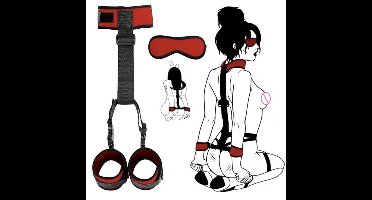 Volwassen Pluche Oogmasker Set - Nek & Boeien - Verstelbare Bindriem - Masquerade & Cosplay Speeltje