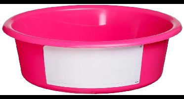 Vplast Voerbak 6L - Ronde Voederbak zonder Deksel - Voeremmer voor Paarden en Boederijdieren - Dierenvoer - Voerbak voor Dierenvoeding - Roze