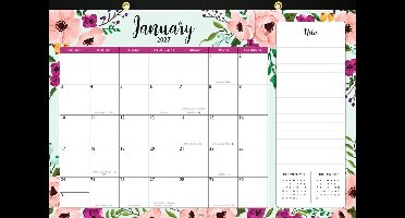 Desk Pad Kalendar 2027 Floral