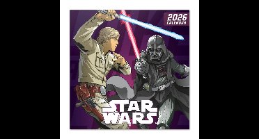 Star wars kalender 2026 - Film - Darth Vader - Yoda - Han Solo - Stormtroopers - - formaat 30 x 30 cm