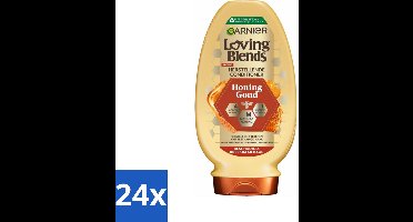 24 x Garnier Loving Blends Honing Goud Conditioner 250 ml - Beschadigd Haar - Breekbaar Haar - Haar Herstel - Haar Versterken - Honing Conditioner