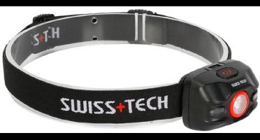 Swiss-Tech ST032008 – Hoofdlamp 250 lm – 3 standen – IPX4 – Werkt op AAA – Compact en lichtgewicht