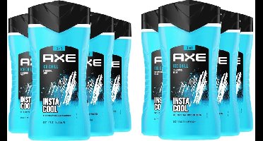 AXE 3in1 Douchegel - Ice Chill - 8 x 250 ml - Voordeelverpakking - Insta Cool
