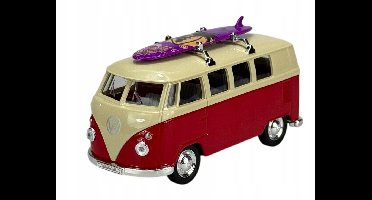Welly Old Timer 1963 VW Transporter T1 Bus Metaal 1:34 Wit/Rood