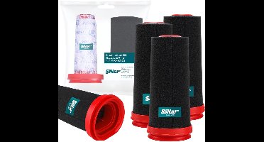 Sillar set 3 stofzuigerfilters, wasbaar, herbruikbaar, geschikt voor Bosch Flexxo Series 4, vervangende filters, schuimfilter, hoofdfilter, vervanging 12026520 / 12027764