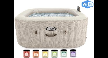 Intex PureSpa Chevron Deluxe Bubble Spa + Aquatural Set Aroma Crystals 6 x 350 gram