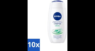 10 x NIVEA Douchecrème Aloë 250 ml - Douchegel Aloe Vera - Aloe Vera Douche - Aloe Vera Crème - Aloe Vera Voor Huid - Aloe Vera Hydratie