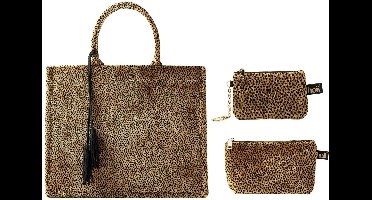 TASSENSET | 3-delig | Elisabeth | panterprint | Tobacco Brown | bruin | Hoii