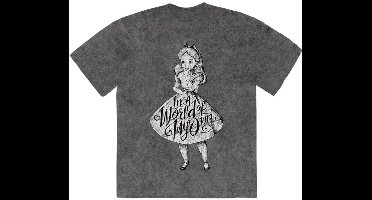 Disney - Alice In Wonderland In A World Of My Own Jumbo Heren Tshirt - S - Grijs