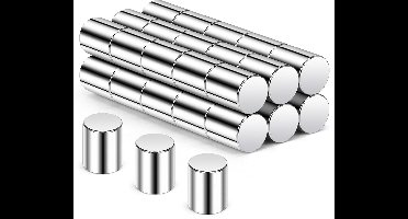 Magneten - 30 Stuks - Sterk - Klein - Neodymium - 8 x 10 mm - zilver