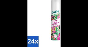 24 x Batiste - Pink Pineapple - Droogshampoo - Friszoete Geur - Verfrist en Geeft Volume - 200ml - Droogshampoo - Haarverfrisser - Batiste - Pink Pineapple - Tropische Geur