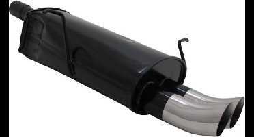 Sportuitlaat BMW E46 - Zwarte Tuning Sporteinddemper met RVS Eindpijpen - Viking Choice