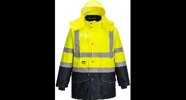 Portwest Hi-Vis 7-in-1 Contrast Traffic Jack S426 - Geel/Marine - XL