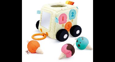 Baby ontdekkingsauto sensory ijscowagen - Hape - vanaf 6 maanden