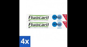 4 x Fluocaril - Tandpasta - Met Fluoride - 2 Tubes - 75 ml - Tandpasta - Fluoride - Tanden - Tandvlees - Gaatjes