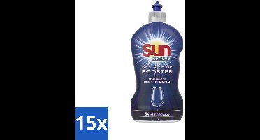 15 x Sun - Shine & Dry Booster - Spoelglans - 450 ml - Spoelglans - Vaatwasmachine - Snellere Droging - Streeploze Afwerking - Glanzend Resultaat