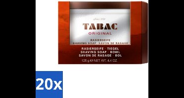 20 x Tabac Original - Scheerzeep in Pot - Rijke schuimvorming - 125 gr - Scheerzeep - Scheerbeurt - Schuim - Huidhydratatie - Tabak Geur