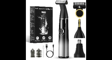 JVJH Multifunctionele trimmer 3-in-1 multifunctioneel scheerapparaat, lichaam en gezicht Verwisselbaar mesje, maximale accuduur 2 uur, eenvoudig te reinigen, IPX6