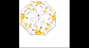 Pokémon Kinderparaplu Rood – Pikachu Transparante Paraplu voor Kinderen – 72 cm