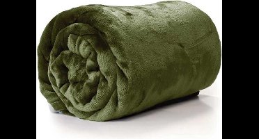 Unique Living plaid Enzo - Avocado green - 130x180cm
