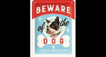 Beware Of The Dog Wandbord - Metaal - 15 x 20 cm