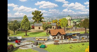 Faller - 1/160 STATIONSSET MUHLHEIM - modelbouwsets, hobbybouwspeelgoed voor kinderen, modelverf en accessoires