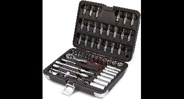 53 Delige 1/4" Doppenset inclusief Lange Doppen