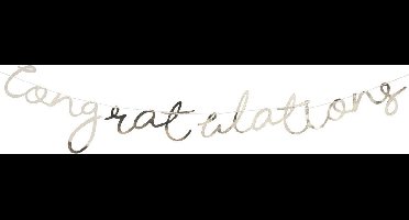 Ginger Ray Pick & Mix - Congratulations verjaardag / geslaagd slinger - Goud - 1.50 meter